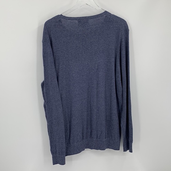 Bonobos Feder stripe midnight blue micro cotton sweater men new XL X-Large - Picture 3 of 4